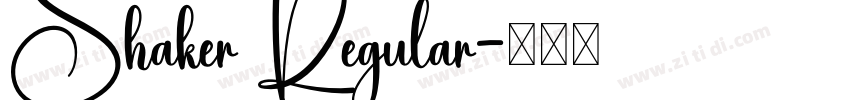 Shaker Regular字体转换